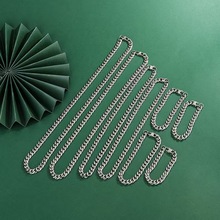 欧美古巴链子项链hiphop男女潮流ins嘻哈质感钛钢项链粗款侧身链