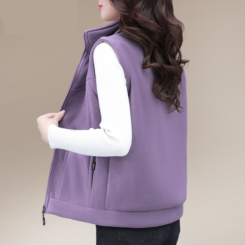 High-Quality Velvet Thickeneded Vest for Women Autumn and Winter 2025 New Women's Short Stand-Up Collar Polar Fleece Vest Jacket High-Quality Velvet Thickeneded Vest for Women Autumn and Winter 2025 New Women's Short Stand-Up Collar Polar Fleece Vest Jacket