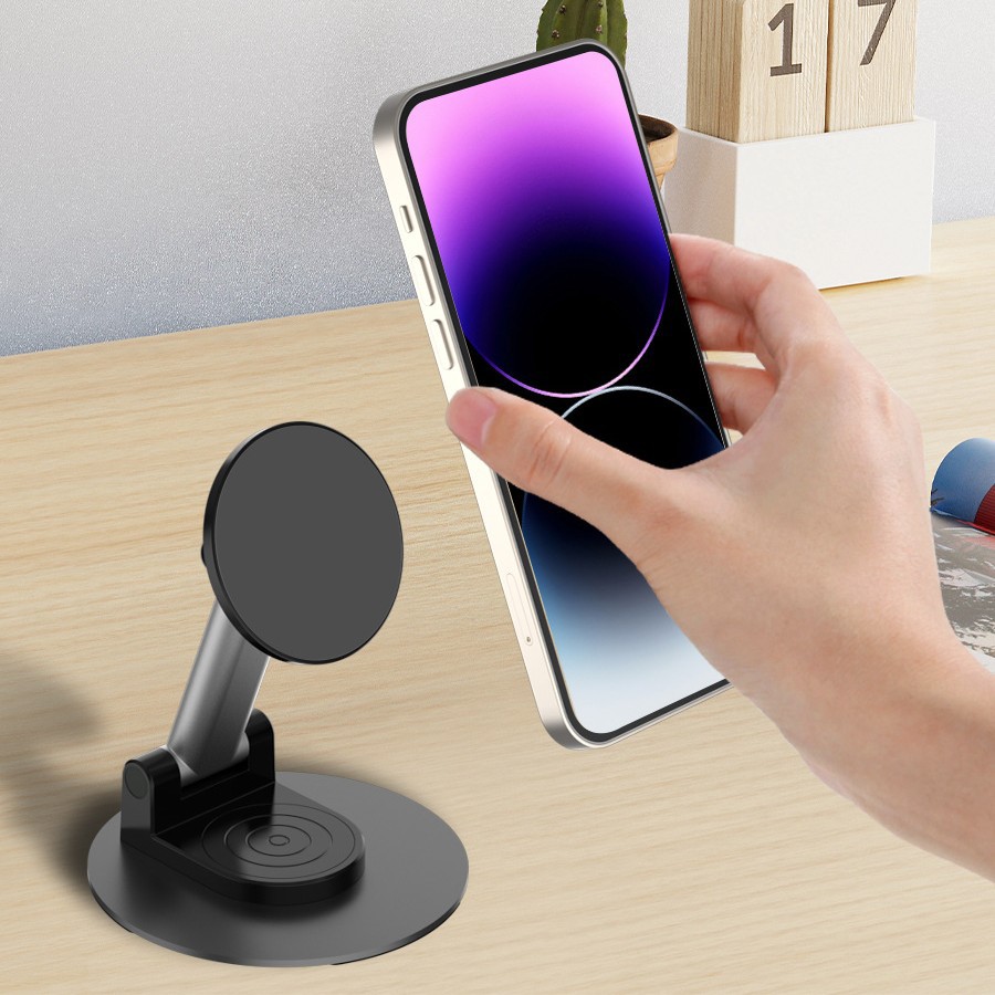 Maqnit telefon tutacağı 360 dərəcə fırlanan masa üstü stend