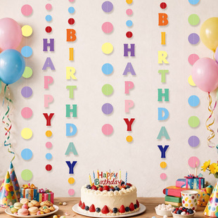 ��ɫHAPPY BIRTHDAY��ĸ����������ͯ�ܚq���b������Ɍ���������