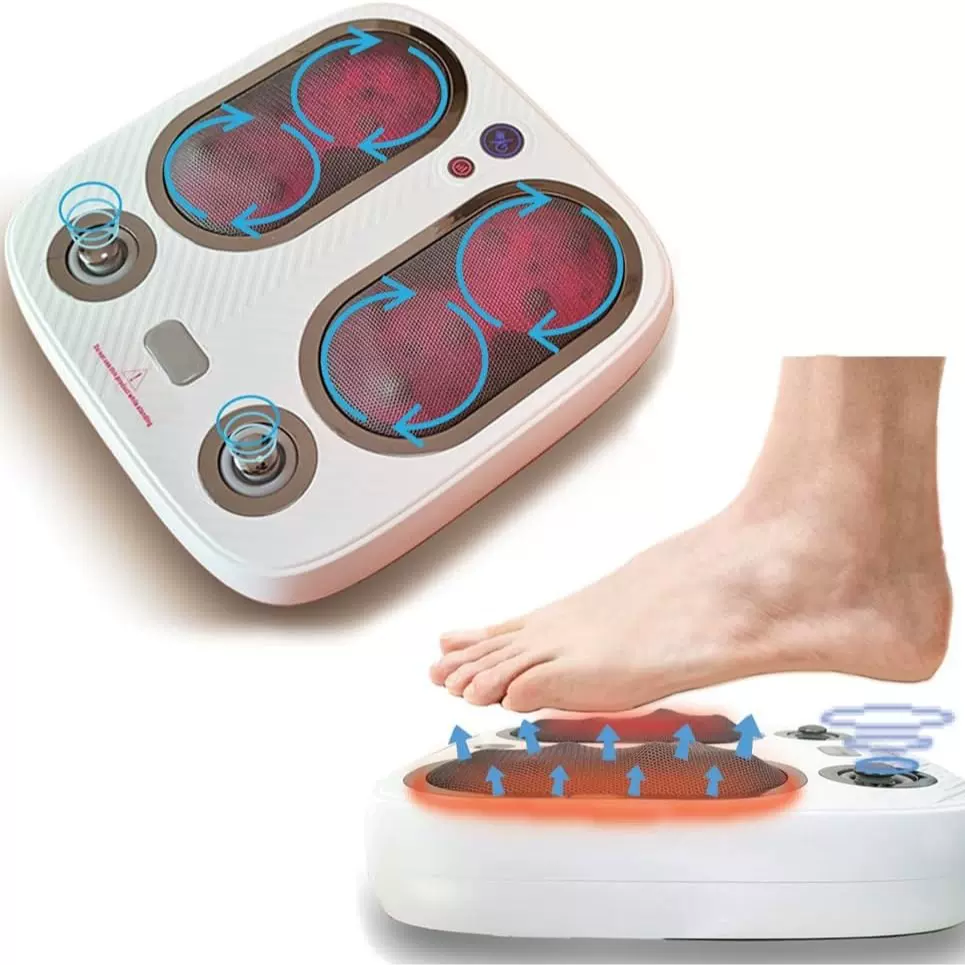 跨境全自动按摩足疗机红外加热足部按摩器揉捏脚底振动足底按摩器