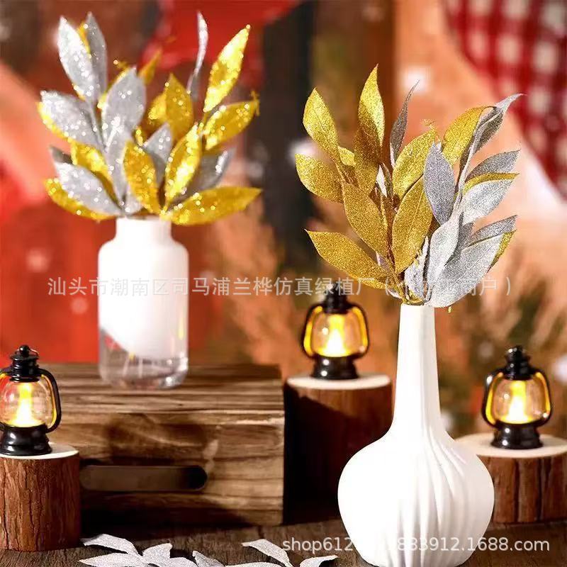 Golden artificial flowers New Year's living room wedding room home…