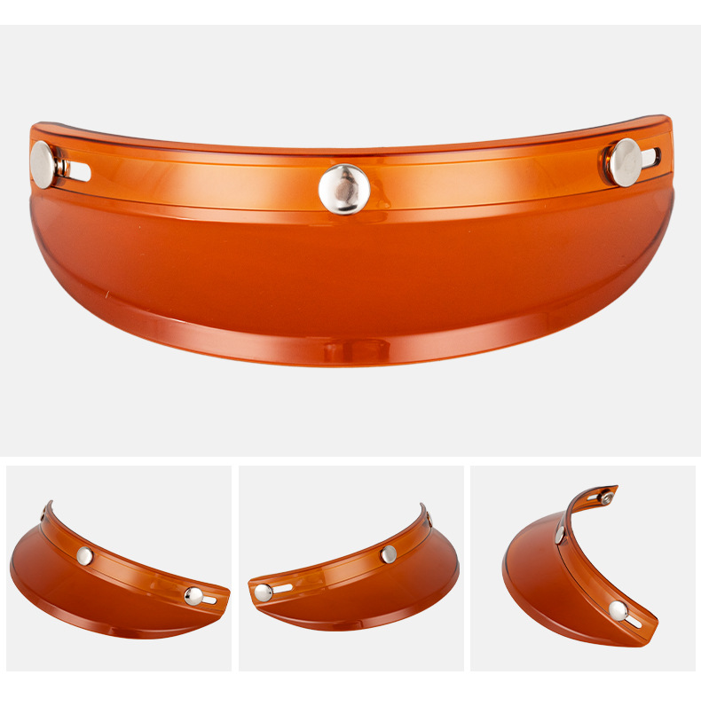 Retro Motorcycle Helmet Special Visor 3/4 Helmet Visor Electric Vehicle Helmet Three-Button Sunshade Visor My02