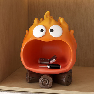 € Cartoon Cute Creative Flame Entrance Living Room Key Storage Tray Home Gift Decoration Ornaments