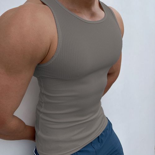 Trendy brand running quick-drying elastic tight sports vest men's summer sleeveless waistcoat fitness training clothes