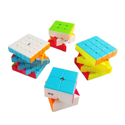 Qiyi Rubik's Cube third-order smooth solid color 2345-level Rubik's Cube beginners entry training teaching Rubik's Cube toys wholesale