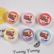 diy饰品配件 手机支架摆件扣发夹挪车牌杯贴 食玩餐盘面包