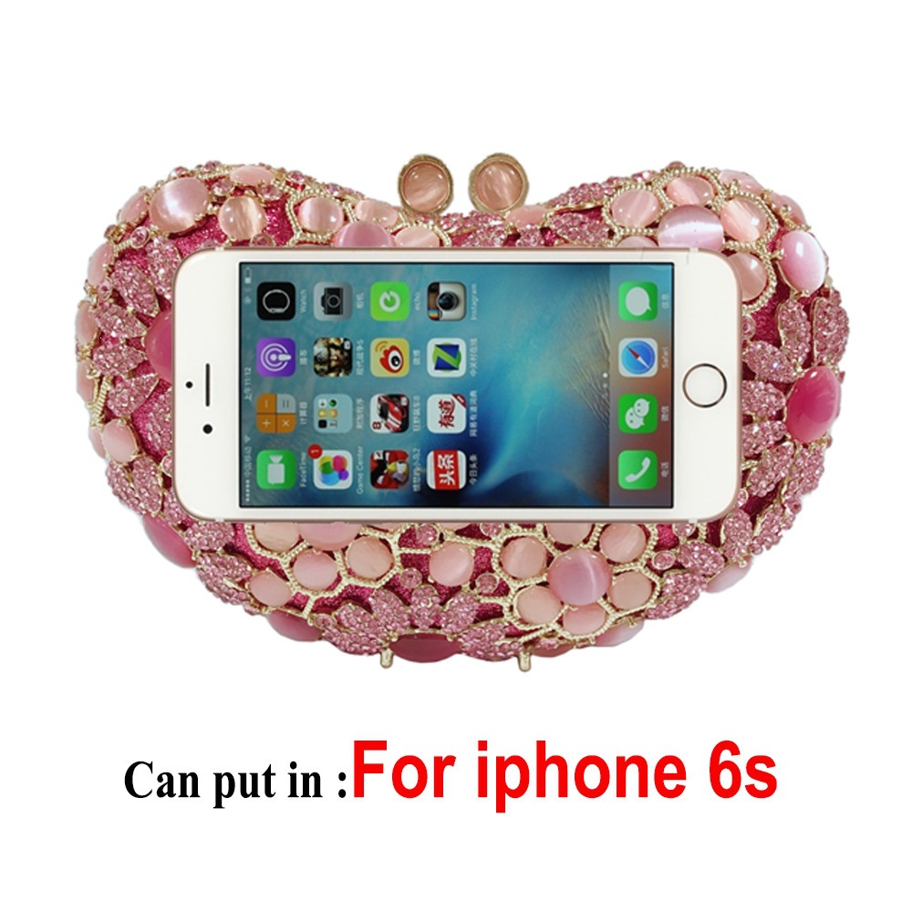 * bolsas de diamantes de ojo de gato rosa de anacard bolsas de cena de cristal metálicas hechas a mano bolsas de mujeres AliExpress