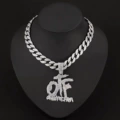 Silver with 18-inch Cuban chain