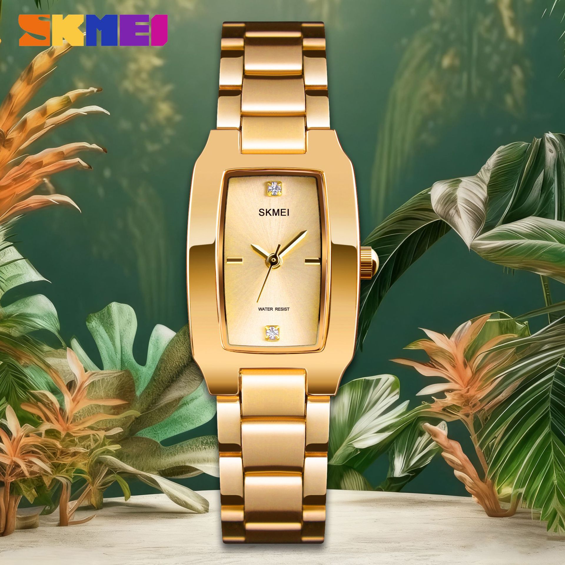 Momento de venta transfronteriza caliente cuadrada relojes de acero correa de acero de moda relojes de cuarzo relojes de mujer mayoristas spot