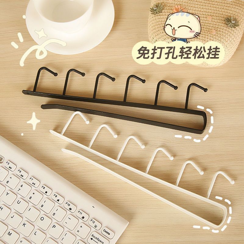宿舍门后板下挂钩免打孔长排挂衣架壁挂墙上学生收纳强力钩|undefined