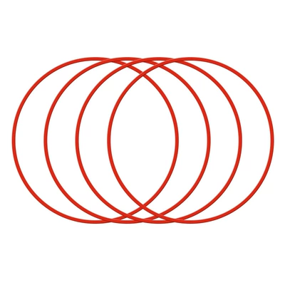 【Abs Plastic Material】New Style Adhesive One-Piece Car Wheel Hub Anti-Scratch Decorative Protective Ring (Other Automotive Exterior Supplies) - red-set-of-four-circles-15-inch-wheel-hub