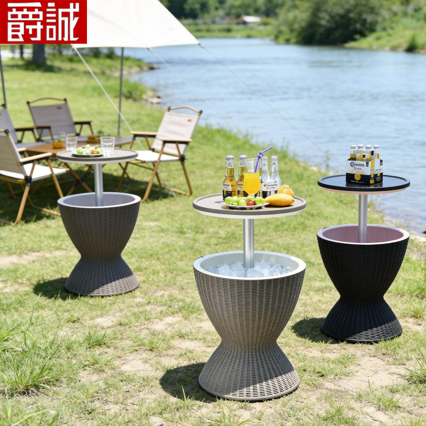 Bar Jicheng incubador de bebidas refrigerador barril de hielo al aire libre camping picnic al aire libre