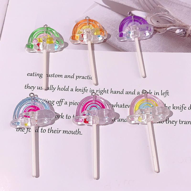 Nuevo molino de viento gradiente concha serie de colgante acrílico DIY colgante llavero accesorios accesorios