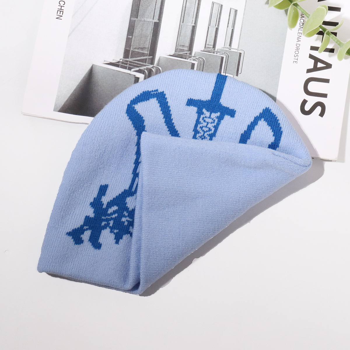 Căciulă tricotată la modă personalizată, sporturi în aer liber, căciulă caldă și rece, casual, din lână_voghion.com