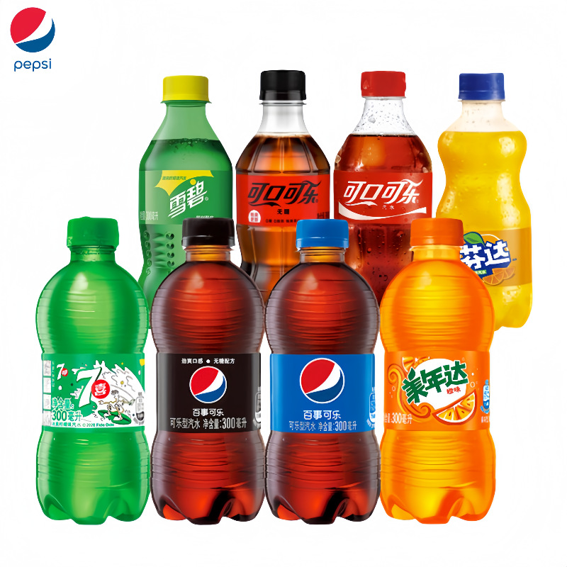 百事可乐碳酸饮料300ml小瓶汽水美年达七喜雪碧夏季解渴