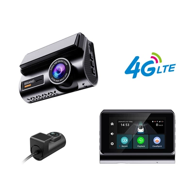 2024 new HD 4G remote monitoring driving recorder front and rear dual recording night vision HD car recorder (Driving recorder)