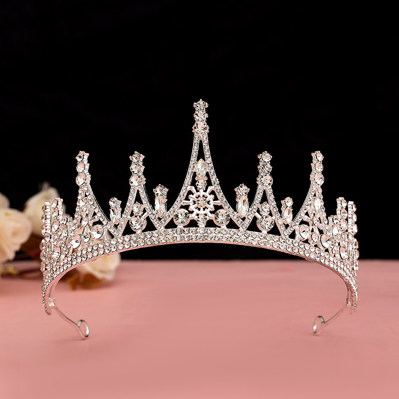 Los niños corona pastel tocado cristal accesorios para el cabello corona chica cumpleaños rendimiento diadema princesa vestido accesorios al por mayor