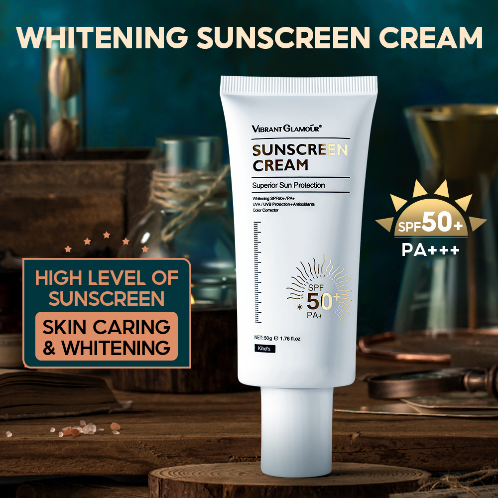 Cross-border facial sunscreen SF50+ isolation, anti-UV, refreshing, non-greasy, anti-sweat, men's and women's sunscreen wholesale