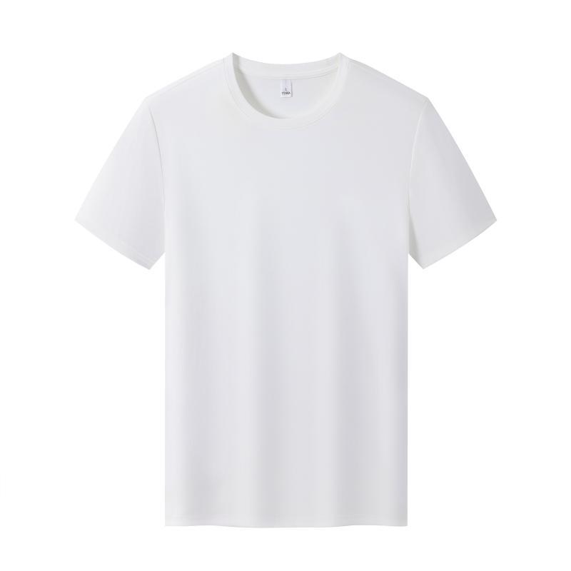 Comercio exterior europeo y americano camiseta de algodón de hielo logotipo impreso personalizado camiseta publicitaria de cuello redondo personalizada manga corta personalizada