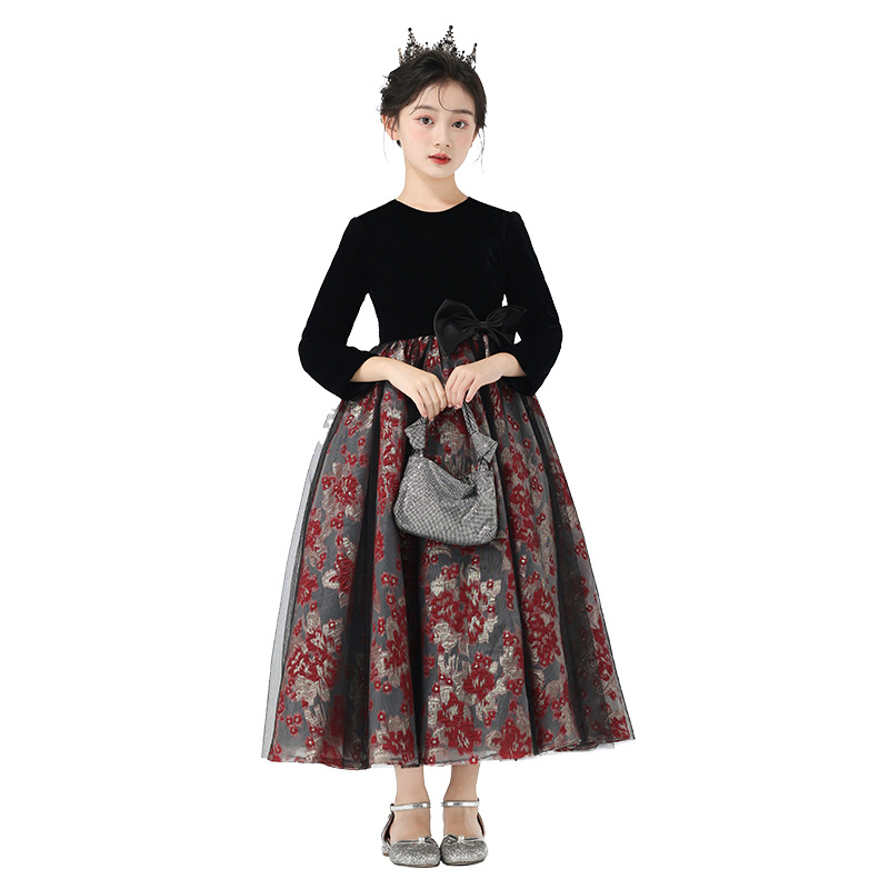 vestido de niña vestido de princesa de alta gama para niños vestido de piano de niña pequeña vestido de anfitrión