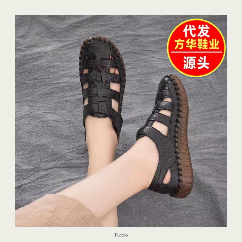 2026 nuevo verano de tendón suave sandalias madre con suela gruesa cómoda zapatos agujeros transpirables sandalias antideslizantes