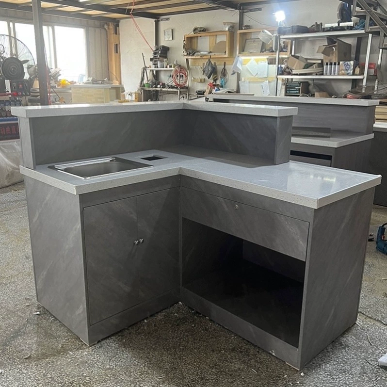 Фруктовый магазин, стол для резки фруктов, кассовый стол из мрамора, устойчивый к нагрузке, стол для мытья и резки, интегрированный производитель Nakajima, коммерческий шкаф