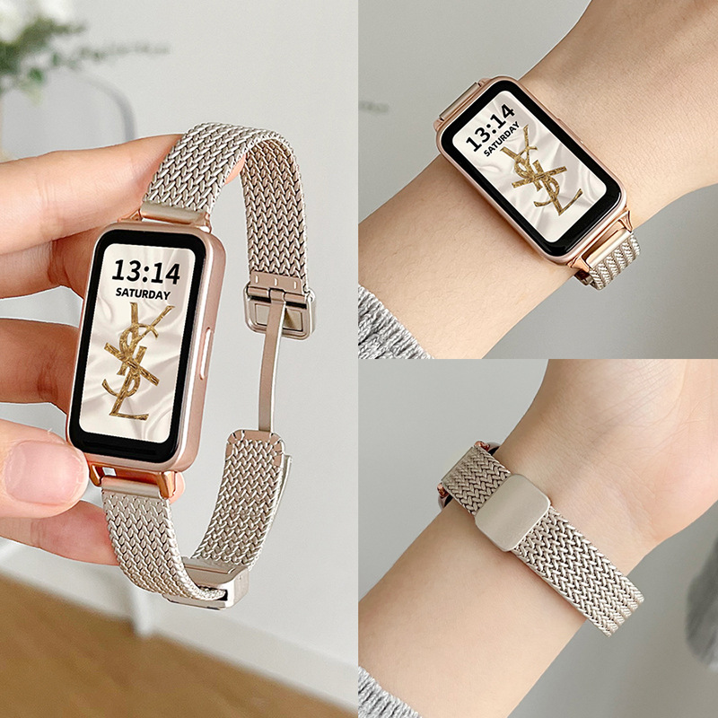For Huawei Bracelet 10/9/8/7 Strap Metal Magnetic Glory 9/7/6pro Watch Strap Summer High-grade Hot