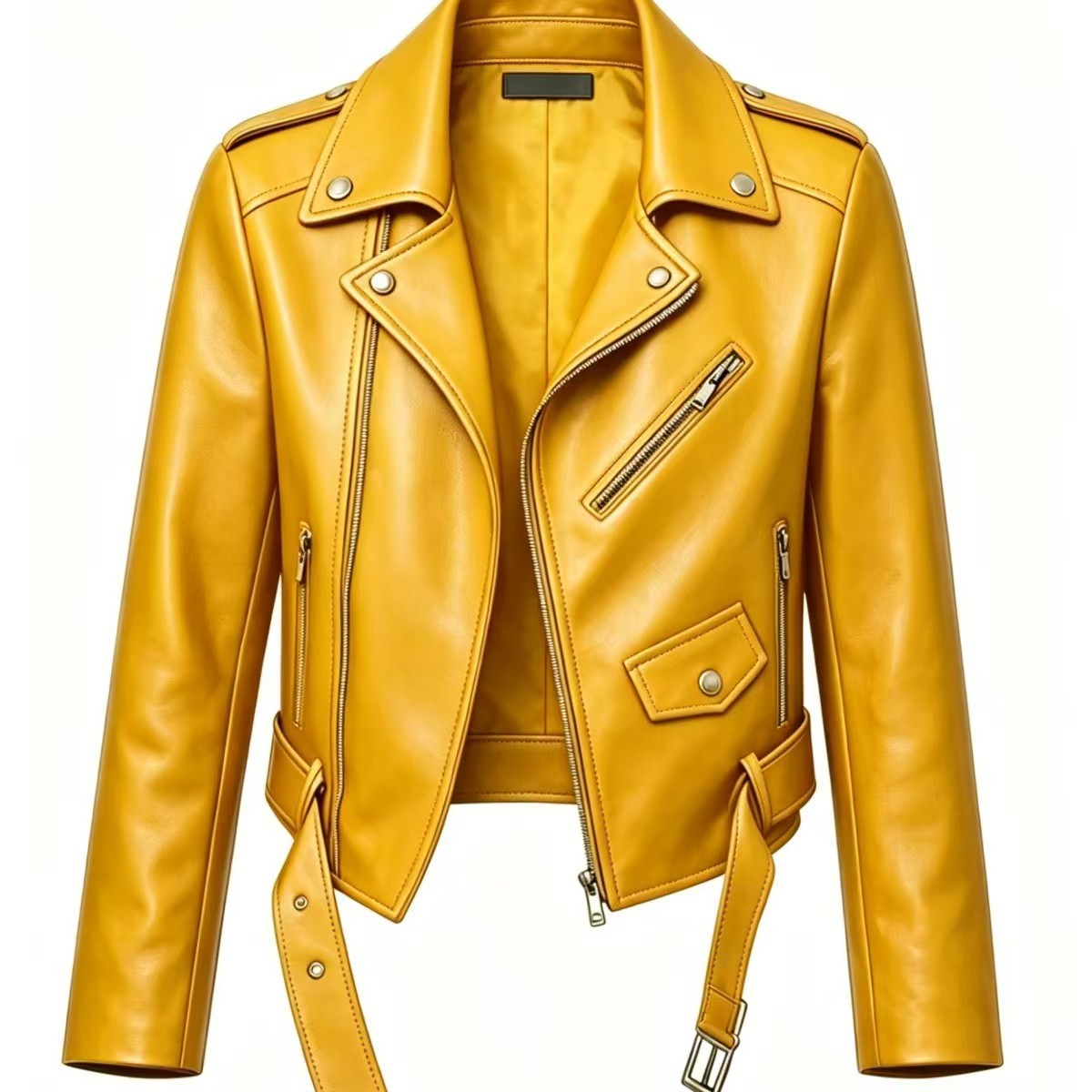 Factory direct sales of new autumn and winter women's leather jackets, Korean style slim fit, fashionable women's clothing wholesale.