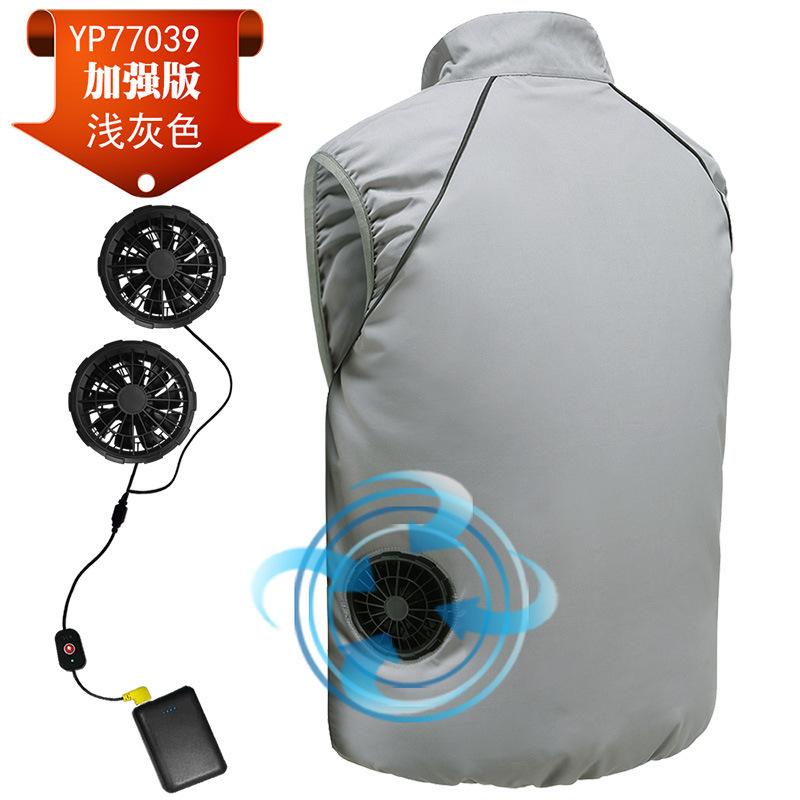 Summer Outdoor Cooling Air-Conditioning Clothing Manufacturer Direct Sales Reflective Fishing Vest Pse Certified Fan Air-Conditioning Clothing Cross-Border