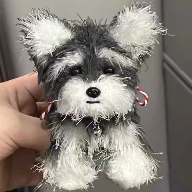 ツイストスティック子犬と猫完成品手作り DIY 材料パッケージ模造ウサギの毛ロングぬいぐるみギフトおもちゃ|undefined