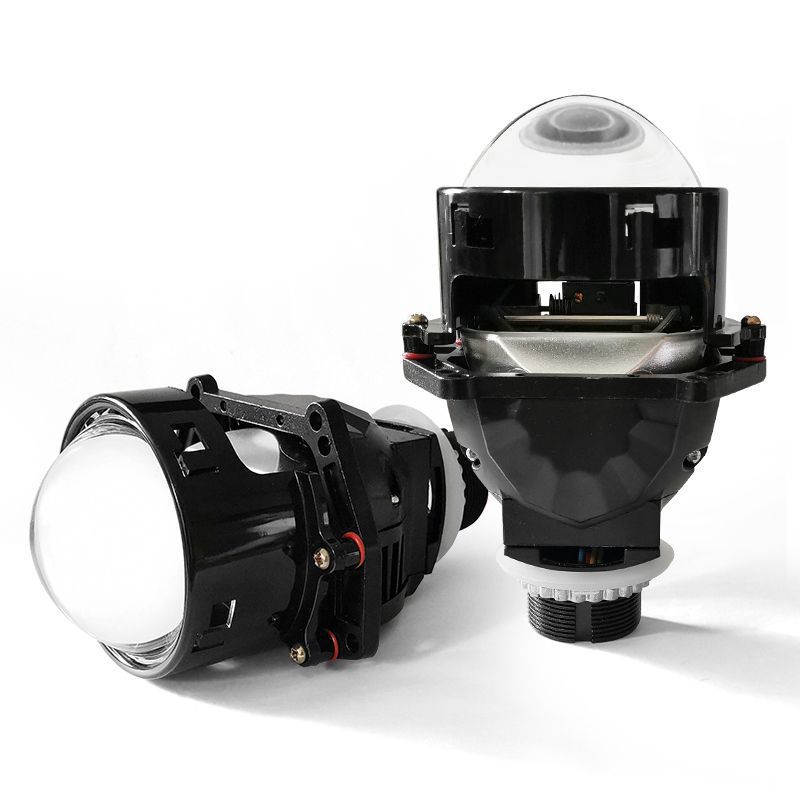 Nuevo 3,0 pulgadas ZrO negro Guerrero sin pérdida universal doble lámpara taza LED doble luz lente Super brillante coche láser faro