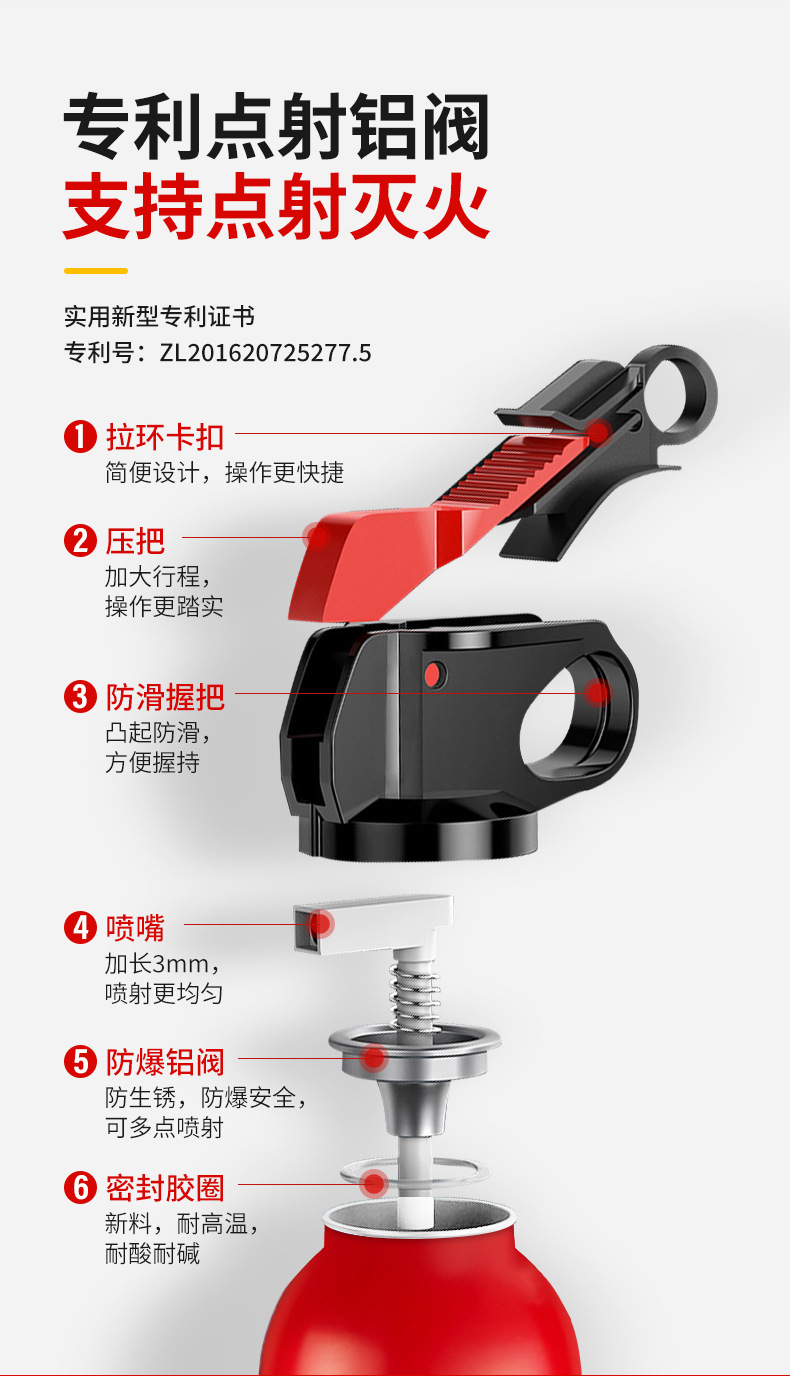 Daaitianxia Car Fire Extinguisher Car Household Mini Portable Water-based Fire Extinguisher Household Fire Fighting Equipment