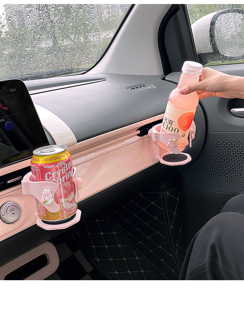 Car Cup Holder Mount for Air Vent, Dedicated Expansion Tray for Storage, Female-Friendly Interior Decoration