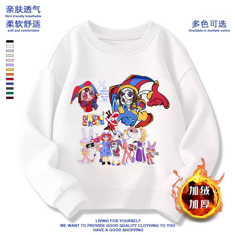 Amazing Digital Circus Winter Warm Fleece Hoodie for Kids