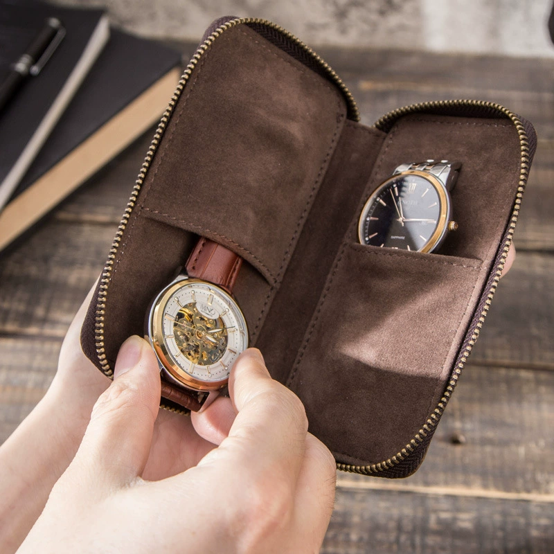 CONTACTS FAMILY Leather watch handmade, storage box for beloved, cowhide