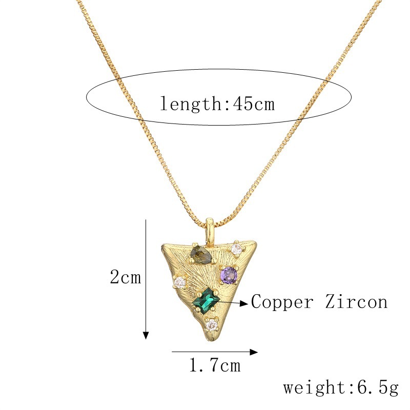 10g Weight Copper Pendant Material Copper Inlay Heart Shape Rhinestones Pendant Necklace