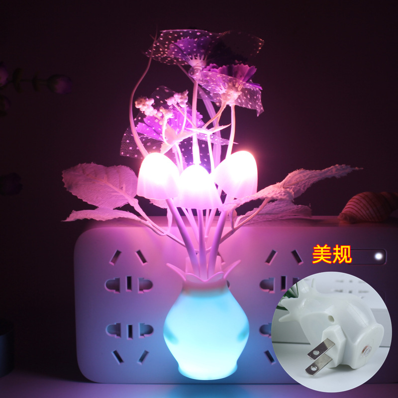 Transfronterizo creativo lámpara de regalo luz controlada lámpara de inducción colorido color-cambio luminoso florero noche luz Europea estándar americano estándar