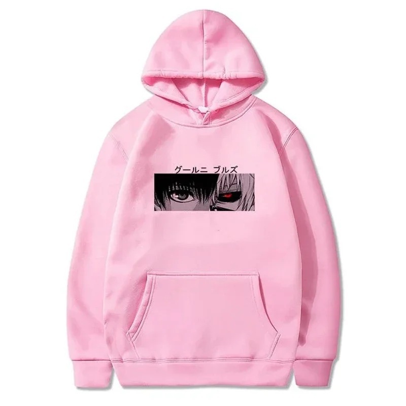 Anime Tokyo Ghoul Kaneki Ken Eyes Print Pullovers Hoodie Loo