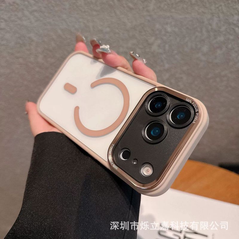 适用iPhone17PROMAX透明磁吸手机壳苹果16金属鹰眼镜头全包保护套|undefined