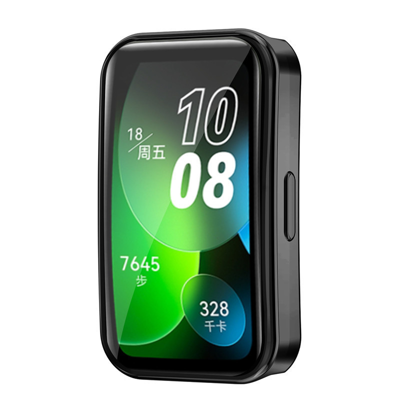 Aplicable a Huawei pulsera banda 8 NFC funda protectora Huawei pulsera 8 electrochapado TPU todo incluido resistente a la caída caso