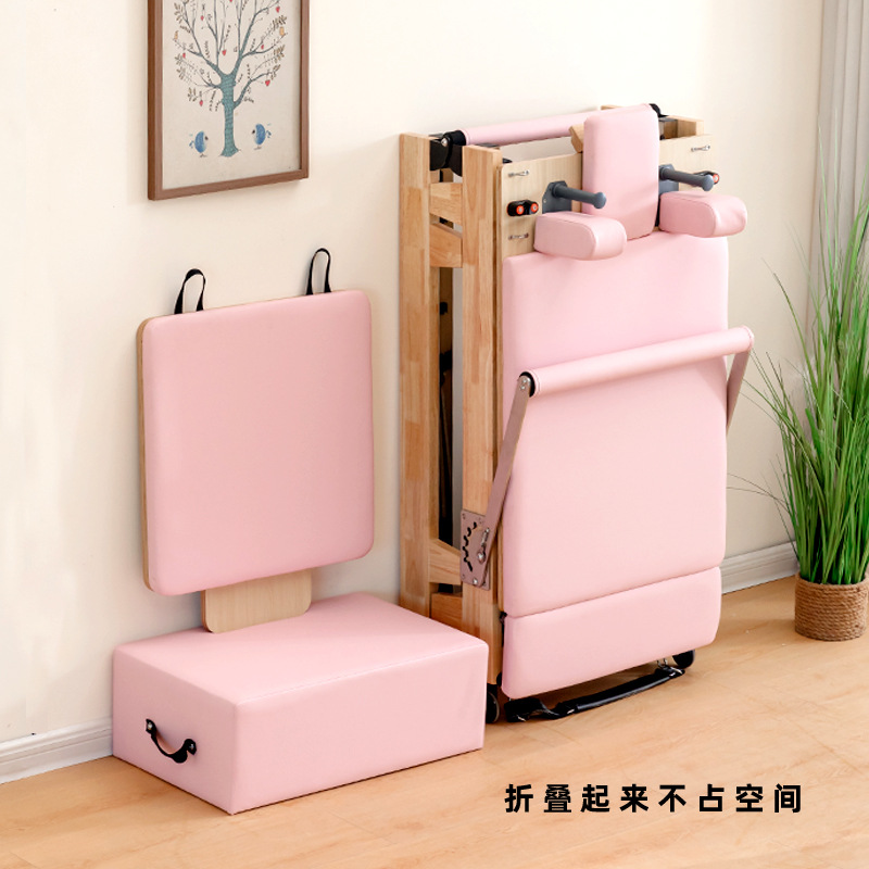 Pilates núcleo cama de entrenamiento de aleación de aluminio pequeña cama blanca sala de yoga equipo de ejercicios comerciales cama de yoga plegable