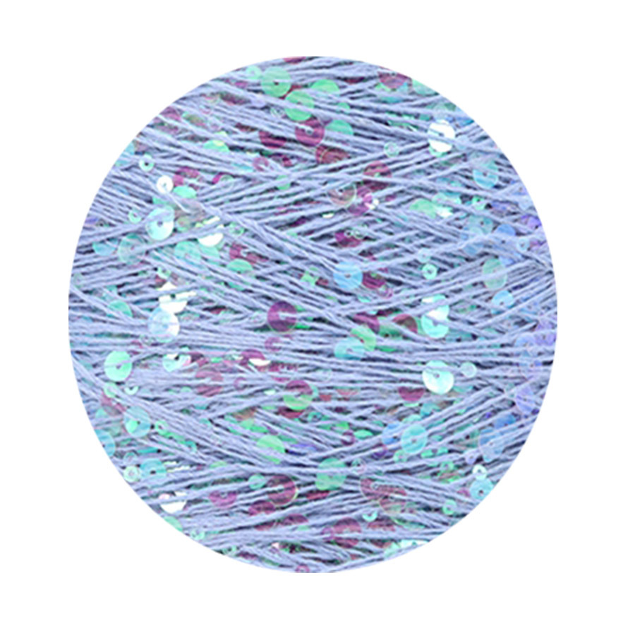 50g algodón lentejuelas hilo 3mm + 6mm peinado tamaño de lujo lentejuelas mano hilo tejer precio al por mayor