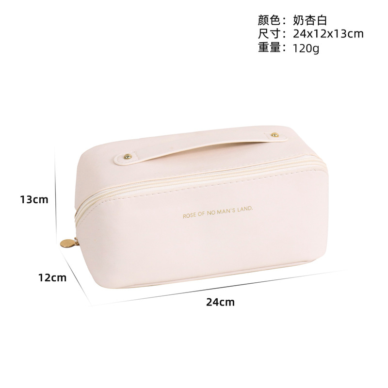 女性用クロスボーダー化粧品バッグ、PU防水ピローバッグ、大容量、多機能旅行用スキンケア製品収納、1個から|undefined