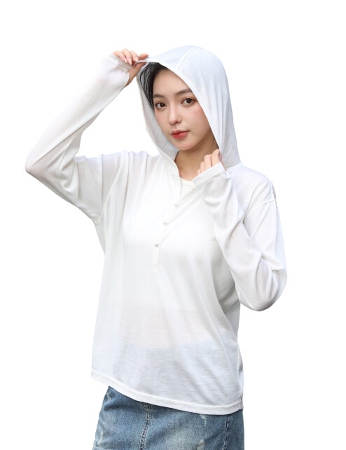 新款美丽诺羊毛女式长袖半门襟拉链运动卫衣速干徒步户外美利奴|undefined