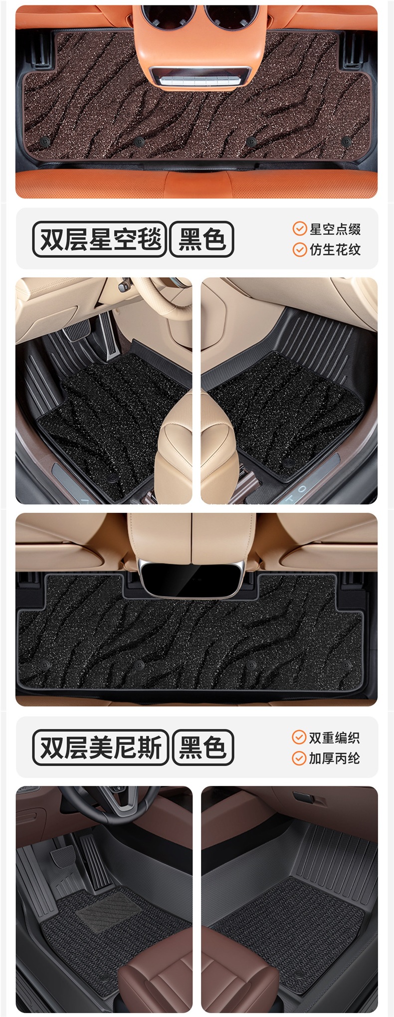 Suitable for Cadillac CT5 XT5 XT4 XTS ATSL full coverage TPE car floor mats Xman