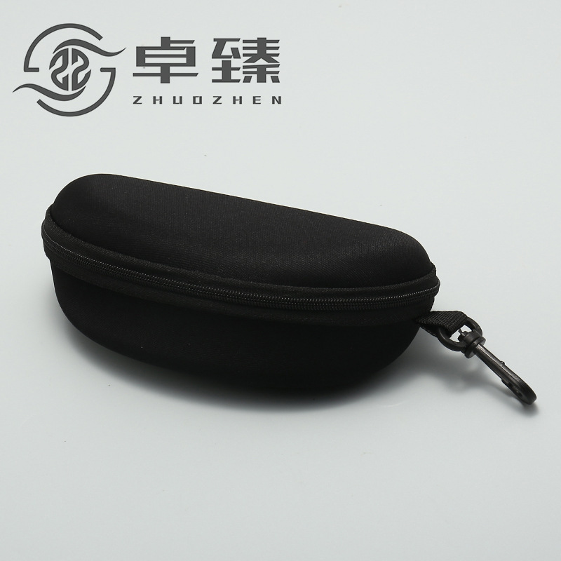 Glasses case white head thickened EVA hook 071 knitted fabric sunglasses box sunglasses box zipper box printable LOGO