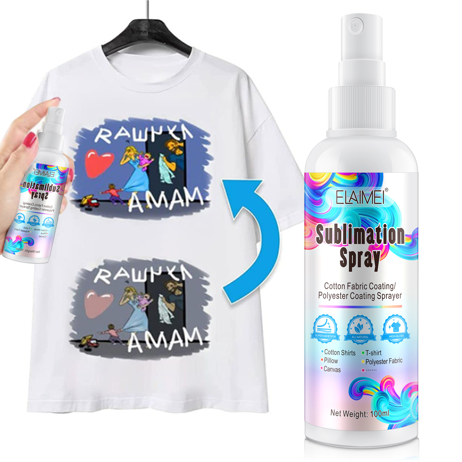 ELAIMEI 衣服热升华图层喷雾Sublimation Spray-阿里巴巴