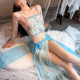 Night listening fragrance sexy lingerie sexy ancient hanfu Republic of China style embroidered pajamas pure hot uniform temptation suit