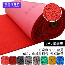 8A8宝丽美pvc塑料喷丝地垫加厚防滑垫电梯进门垫酒店迎宾地毯剪裁